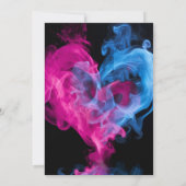 Roze en Blauw Rook Liefde Hart Geslacht Onthullen Kaart (Achterkant)