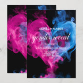 Roze en Blauw Rook Liefde Hart Geslacht Onthullen Kaart (Voorkant / Achterkant)