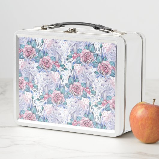 Roze en blauw Roos Patroon (In situ)