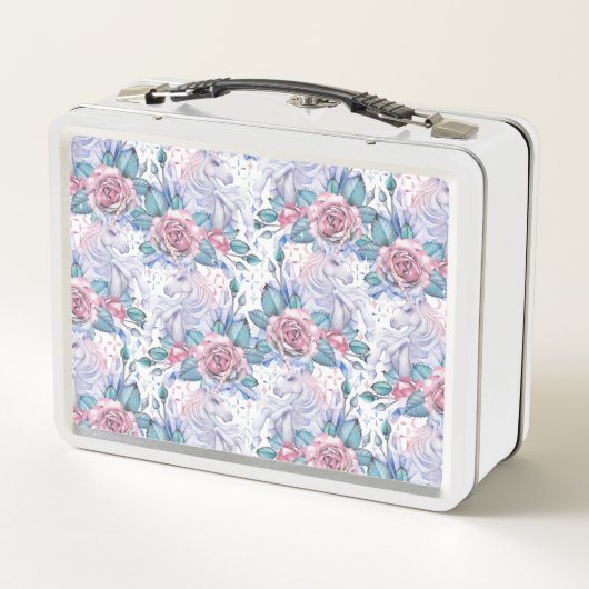 Roze en blauw Roos Patroon (Achterkant)