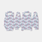 Roze en blauw Roos patroon Bedankdoosjes (Uitgevouwen)