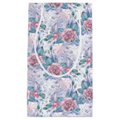 Roze en blauw Roos Patroon Klein Cadeauzakje (Voorkant)