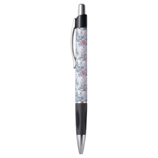 Roze en blauw Roos Patroon Pen (Top (Verticaal))