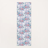 Roze en blauw Roos Patroon Yogamat (Voorkant)