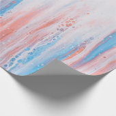 Roze en blauw schilderij cadeaupapier (Hoek)
