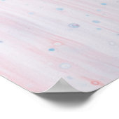 Roze en blauw schilderij poster (Hoek)
