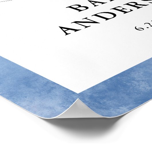 Roze en Blauw script Geslacht onthullen Welkom Poster (Hoek)