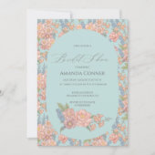 Roze en blauw shabby chic Vrijgezellenfeest Kaart (Voorkant)