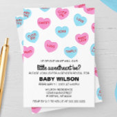Roze en Blauw Snoep Harten Valentijn Gender Reveal Kaart