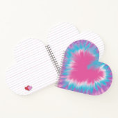 Roze en blauw stropdas-kleurstof hart Spiraalvormi Notitieboek (Binnen)