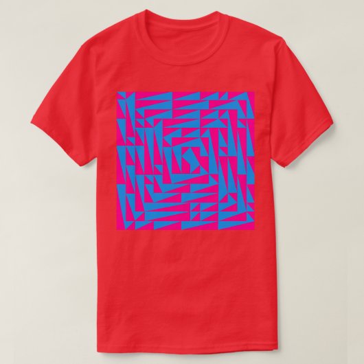 Roze en blauw t-shirt (Design voorkant)