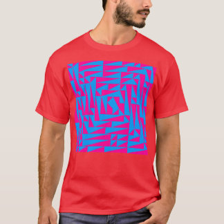 Roze en blauw t-shirt