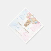 Roze en Blauw Teddy Bear Geslacht Onthullen Servet (Hoek)