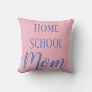 Roze en Blauw Thuisschool Moeder Kussen