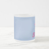  roze en blauw tropisch matglas koffiemok (Center)