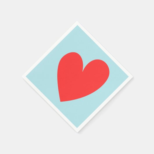 Roze en Blauw Valentijnsdag Hart Servet (Hoek)