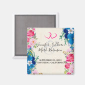 Roze en blauw ventilator Lijst Fancy sparen de Dat Magneet (Voorkant / Achterkant)