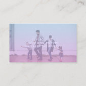 roze en blauw verloopeffect visitekaartje (Achterkant)