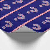 Roze en blauw vraagteken cadeaupapier (Hoek)