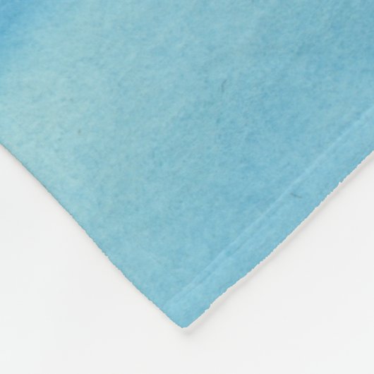 Roze en blauw Waterverf Ombre | Jouw naam toevoege Fleece Deken (Hoek)