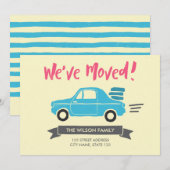 Roze en blauw We hebben een bewegende aankondiging (Voorkant / Achterkant)