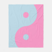 roze en blauw Yin Yang Fleece Deken (Voorkant)