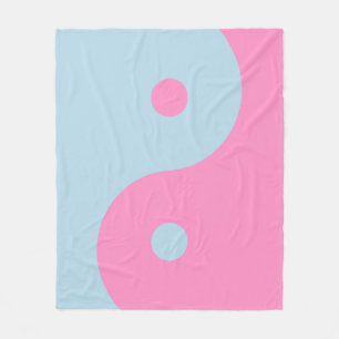 roze en blauw Yin Yang Fleece Deken
