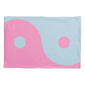  roze en blauw Yin Yang Kussensloop (Achterkant)