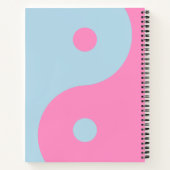  roze en blauw Yin Yang Notitieboek (Achterkant)