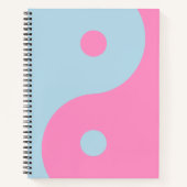  roze en blauw Yin Yang Notitieboek (Voorkant)