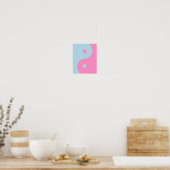 roze en blauw Yin Yang Poster (Keuken)