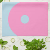 roze en blauw Yin Yang Theedoek (Gevouwen)