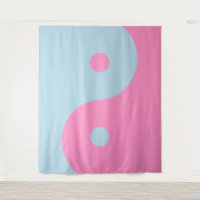 roze en blauw Yin Yang