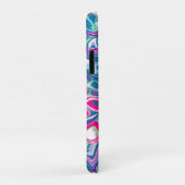 Roze en blauwe Abstracte Fluid Art Case-Mate iPhone Case (Achterkant/rechts)