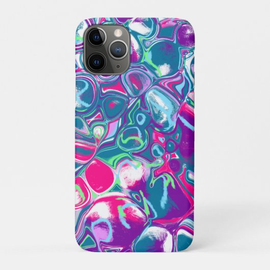 Roze en blauwe Abstracte Fluid Art Case-Mate iPhone Case (Achterkant)