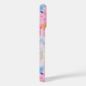 Roze en Blauwe Abstracte Waterverf Case-Mate iPhone Case (Achterkant / Rechts)