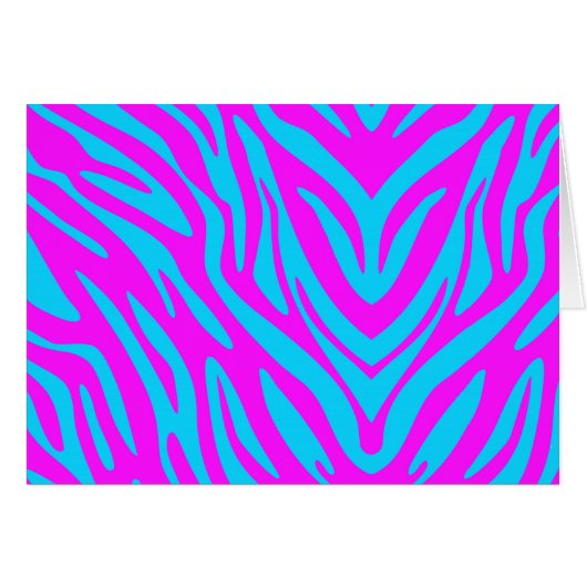 Roze en blauwe Abstracte Zebra (Voorkant Horizontaal)