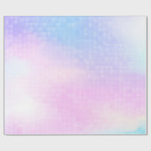 Roze en blauwe achtergrond cadeaupapier (Vlak)