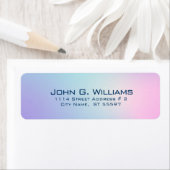 Roze en blauwe achtergrond etiket (Insitu)