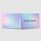 Roze en blauwe achtergrond gastboek gastenboek (Volledig)