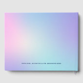 Roze en blauwe achtergrond gastboek gastenboek (Achterkant)