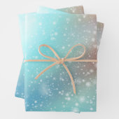 Roze en blauwe achtergrond inpakpapier vel (In situ)