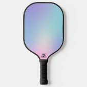 Roze en blauwe achtergrond pickleball paddle (Voorkant)
