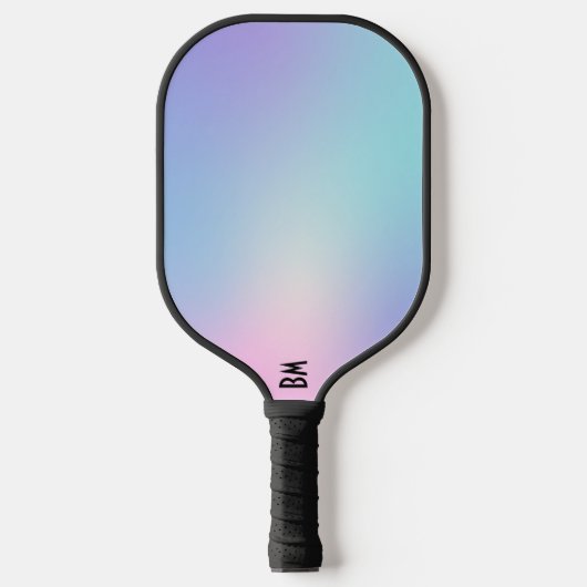 Roze en blauwe achtergrond pickleball paddle (Voorkant)