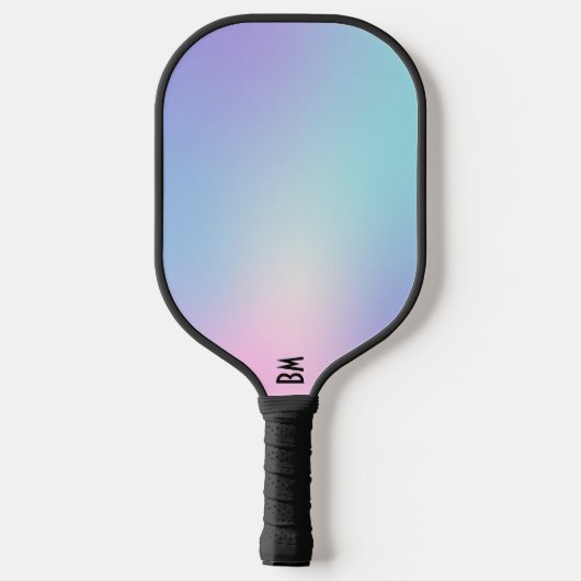 Roze en blauwe achtergrond pickleball paddle (Achterkant)
