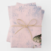 Roze en blauwe Alice in Wonderland met Flamingo Inpakpapier Vel (In situ)