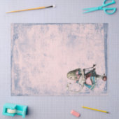 Roze en blauwe Alice in Wonderland met Flamingo Tissuepapier (Craft)