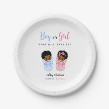 Roze en Blauwe Amerikaanse Baby Geslacht Reveal 