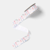Roze en Blauwe Apres Ski Grosgrain Lint (Achterkant)