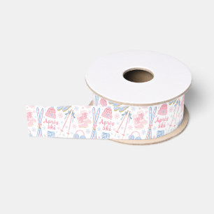 Roze en Blauwe Apres Ski Grosgrain Lint